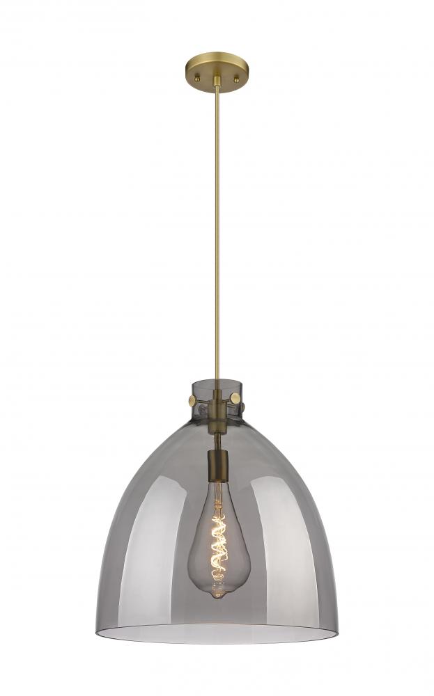 Newton Bell - 1 Light - 18 inch - Brushed Brass - Cord hung - Pendant