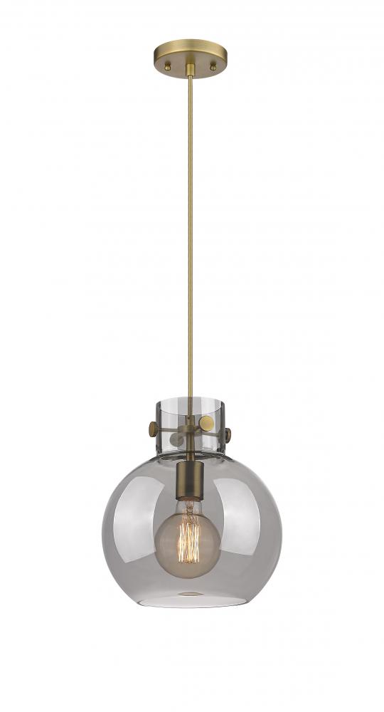 Newton Sphere - 1 Light - 10 inch - Brushed Brass - Cord hung - Mini Pendant