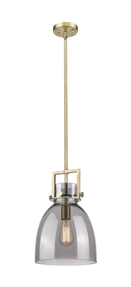 Newton Bell - 1 Light - 10 inch - Brushed Brass - Mini Pendant