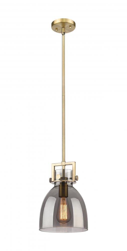 Newton Bell - 1 Light - 8 inch - Brushed Brass - Mini Pendant