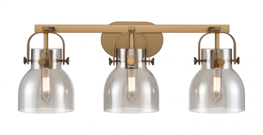 Pilaster II Bell - 3 Light - 27 inch - Brushed Brass - Bath Vanity Light