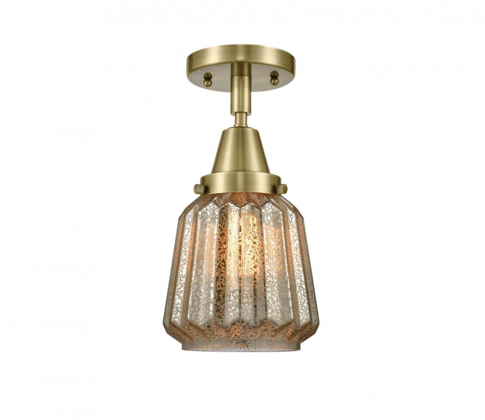 Chatham - 1 Light - 7 inch - Antique Brass - Flush Mount