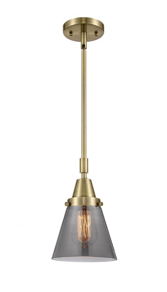 Cone - 1 Light - 6 inch - Antique Brass - Mini Pendant