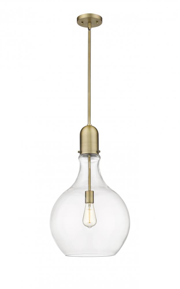 Amherst - 1 Light - 14 inch - Brushed Brass - Cord hung - Pendant