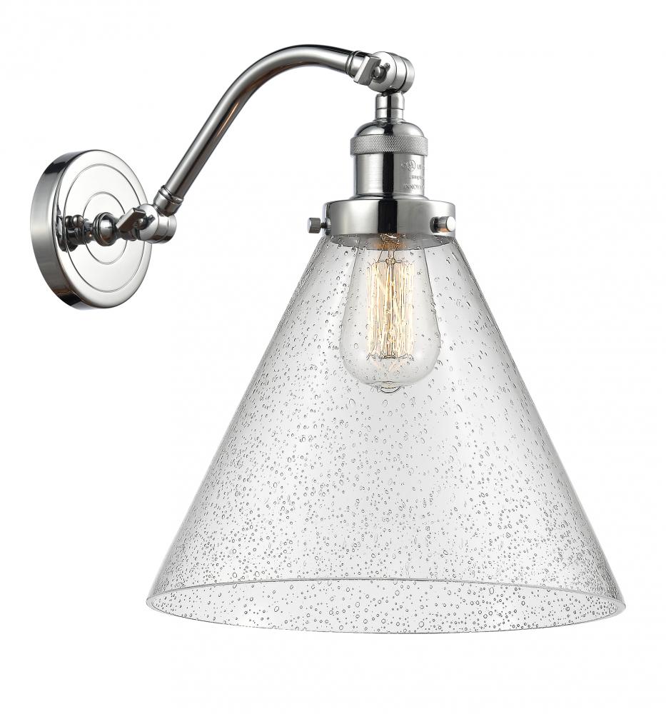 Cone - 1 Light - 12 inch - Polished Chrome - Sconce