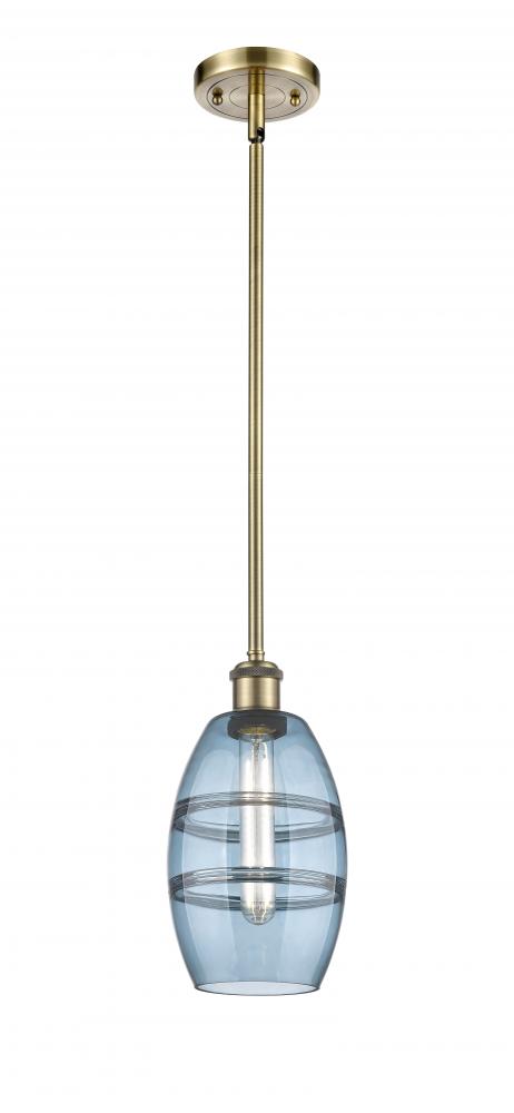 Vaz - 1 Light - 6 inch - Antique Brass - Mini Pendant