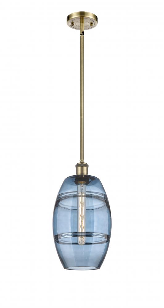 Vaz - 1 Light - 8 inch - Antique Brass - Mini Pendant