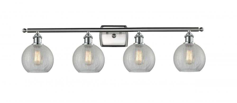 Athens - 4 Light - 38 inch - Brushed Satin Nickel - Bath Vanity Light