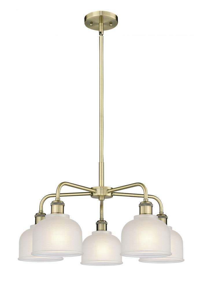 Dayton - 5 Light - 24 inch - Antique Brass - Chandelier