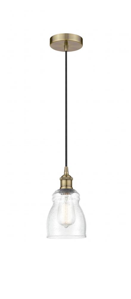 Ellery - 1 Light - 5 inch - Antique Brass - Cord hung - Mini Pendant