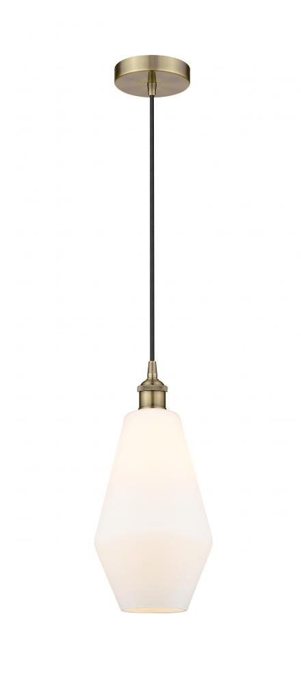 Cindyrella - 1 Light - 7 inch - Antique Brass - Cord hung - Mini Pendant