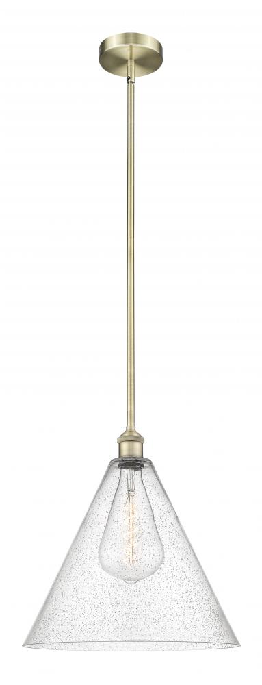 Berkshire - 1 Light - 16 inch - Antique Brass - Cord hung - Pendant