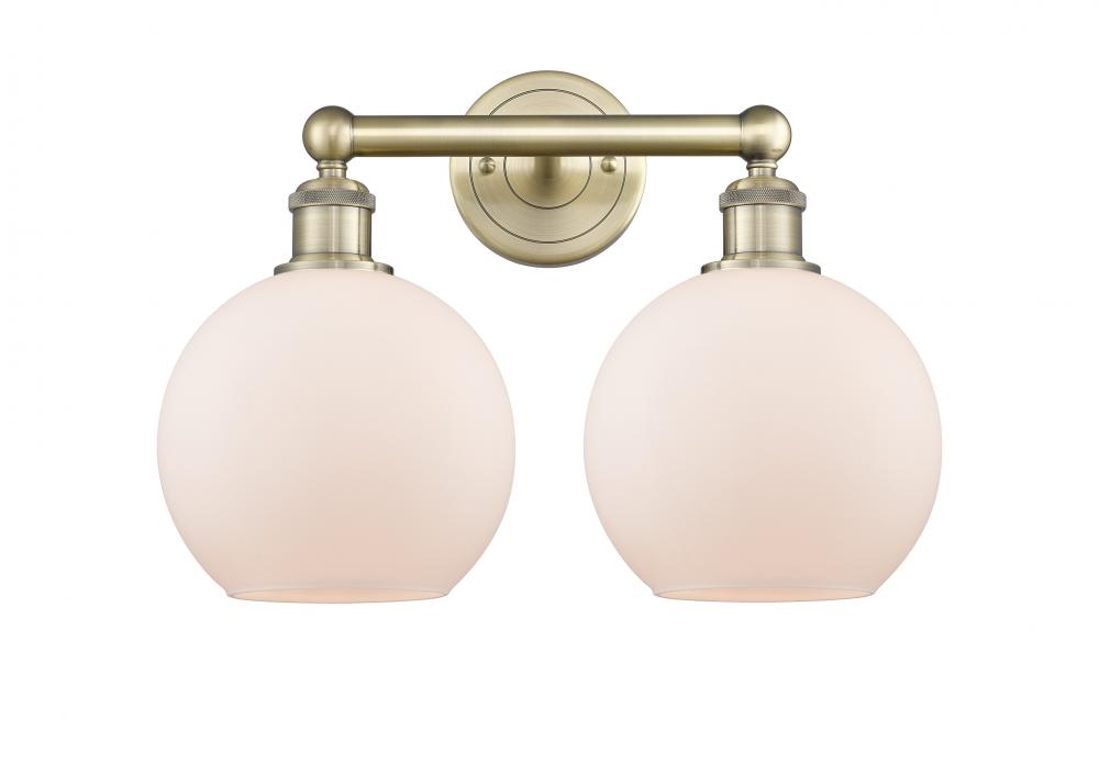 Athens - 2 Light - 17 inch - Antique Brass - Bath Vanity Light