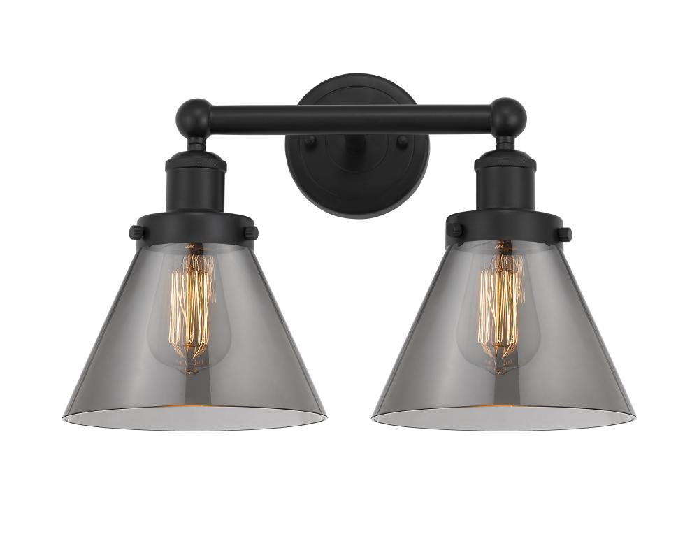 Cone - 2 Light - 17 inch - Matte Black - Bath Vanity Light