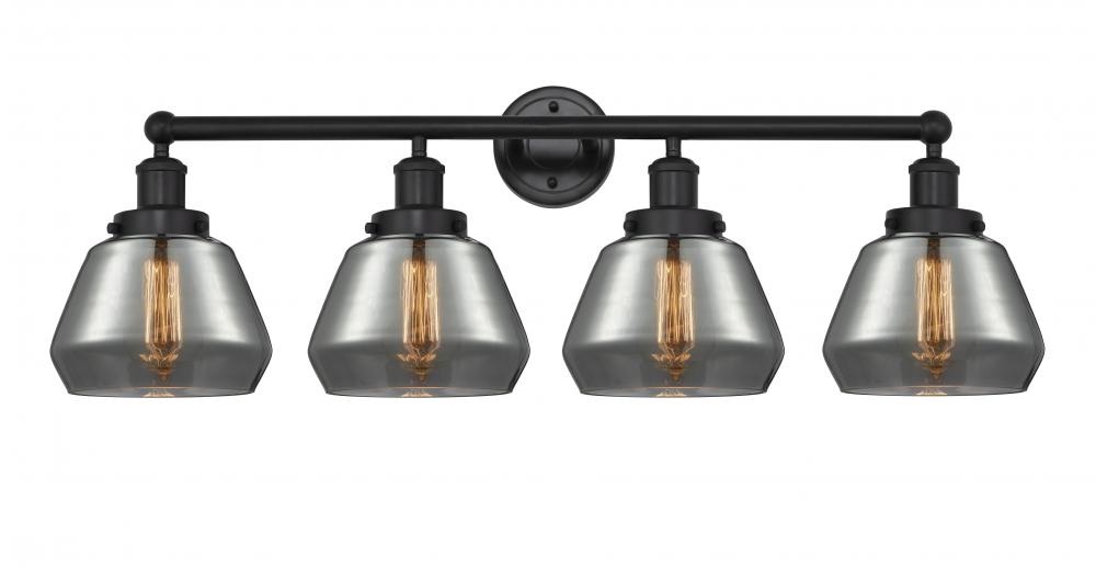 Fulton - 4 Light - 34 inch - Matte Black - Bath Vanity Light