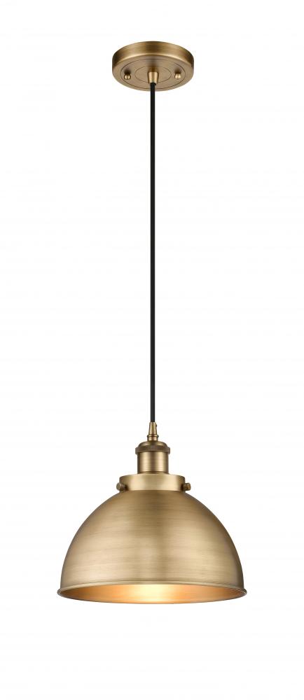 Derby - 1 Light - 10 inch - Brushed Brass - Cord hung - Mini Pendant