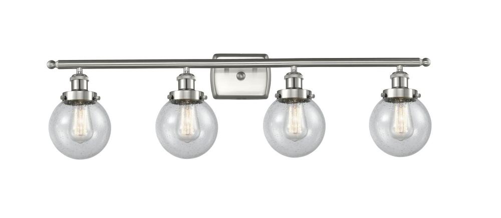 Beacon - 4 Light - 36 inch - Brushed Satin Nickel - Bath Vanity Light