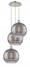 Innovations Lighting 113B-3P-PN-G556-12SM - Rochester - 3 Light - 19 inch - Polished Nickel - Cord hung - Multi Pendant