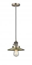 Innovations Lighting 201CSW-AB-M4-LED - Railroad - 1 Light - 8 inch - Antique Brass - Cord hung - Mini Pendant