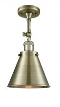 Innovations Lighting 201F-AB-M13-AB-LED - Appalachian - 1 Light - 8 inch - Antique Brass - Semi-Flush Mount