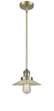 Innovations Lighting 201S-AB-G2-LED - Halophane - 1 Light - 9 inch - Antique Brass - Stem Hung - Mini Pendant