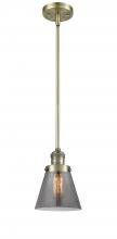 Innovations Lighting 201S-AB-G63-LED - Cone - 1 Light - 6 inch - Antique Brass - Stem Hung - Mini Pendant