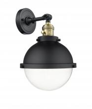 Innovations Lighting 203SW-BAB-HFS-82-BK - Hampden - 1 Light - 9 inch - Black Antique Brass - Sconce