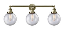 Innovations Lighting 205-AB-G202-8 - Beacon - 3 Light - 32 inch - Antique Brass - Bath Vanity Light