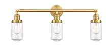 Innovations Lighting 205-SG-G312 - Dover - 3 Light - 31 inch - Satin Gold - Bath Vanity Light