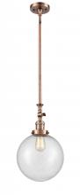 Innovations Lighting 206-AC-G204-10 - Beacon - 1 Light - 10 inch - Antique Copper - Stem Hung - Mini Pendant