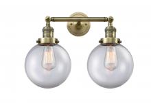 Innovations Lighting 208-AB-G202-8 - Beacon - 2 Light - 19 inch - Antique Brass - Bath Vanity Light