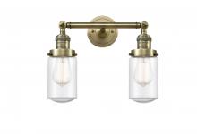 Innovations Lighting 208-AB-G314 - Dover - 2 Light - 14 inch - Antique Brass - Bath Vanity Light