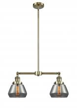 Innovations Lighting 209-AB-G173-LED - Fulton - 2 Light - 21 inch - Antique Brass - Stem Hung - Island Light