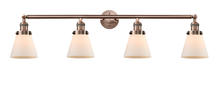 Innovations Lighting 215-AC-G61 - Cone - 4 Light - 42 inch - Antique Copper - Bath Vanity Light