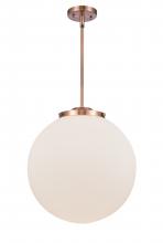 Innovations Lighting 221-1S-AC-G201-16 - Beacon - 1 Light - 16 inch - Antique Copper - Cord hung - Pendant