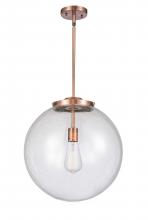 Innovations Lighting 221-1S-AC-G204-16 - Beacon - 1 Light - 16 inch - Antique Copper - Cord hung - Pendant