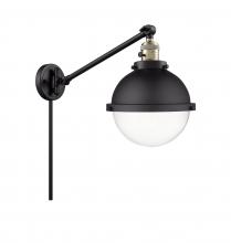 Innovations Lighting 237-BAB-HFS-82-BK-LED - Hampden - 1 Light - 9 inch - Black Antique Brass - Swing Arm