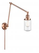 Innovations Lighting 238-AC-G314 - Dover - 1 Light - 5 inch - Antique Copper - Swing Arm