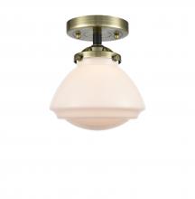 Innovations Lighting 284-1C-BAB-G321-LED - Olean - 1 Light - 7 inch - Black Antique Brass - Semi-Flush Mount