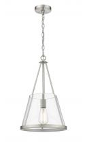 Innovations Lighting 383-1S-SN-G384A-12CL-LED - Lux - 1 Light - 12 inch - Brushed Satin Nickel - Chain Hung - Mini Pendant