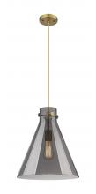 Innovations Lighting 410-1PL-BB-G411-14SM - Newton Cone - 1 Light - 14 inch - Brushed Brass - Cord hung - Pendant