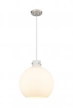 Innovations Lighting 410-1PL-SN-G410-18WH - Newton Sphere - 1 Light - 18 inch - Brushed Satin Nickel - Cord hung - Pendant