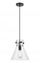 Innovations Lighting 410-1PM-BK-G411-10CL - Newton Cone - 1 Light - 10 inch - Matte Black - Cord hung - Pendant