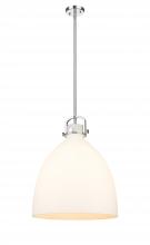 Innovations Lighting 410-1SL-PN-G412-18WH - Newton Bell - 1 Light - 18 inch - Polished Nickel - Multi Pendant