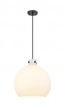 Innovations Lighting 410-3PL-BK-G410-18WH - Newton Sphere - 3 Light - 18 inch - Matte Black - Cord hung - Pendant