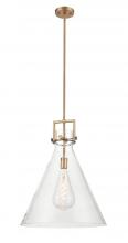 Innovations Lighting 411-1SL-BB-G411-18CL - Newton Cone - 1 Light - 18 inch - Brushed Brass - Multi Pendant