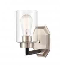 Innovations Lighting 441-1W-BSN-CL-LED - Mila - 1 Light - 4 inch - Black Satin Nickel - Sconce