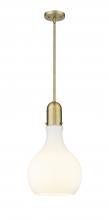 Innovations Lighting 492-1S-BB-G581-12-LED - Amherst - 1 Light - 12 inch - Brushed Brass - Stem hung - Mini Pendant