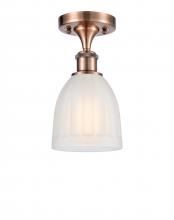 Innovations Lighting 516-1C-AC-G441-LED - Brookfield - 1 Light - 6 inch - Antique Copper - Semi-Flush Mount