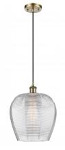 Innovations Lighting 516-1P-AB-G462-12-LED - Norfolk - 1 Light - 12 inch - Antique Brass - Cord hung - Mini Pendant